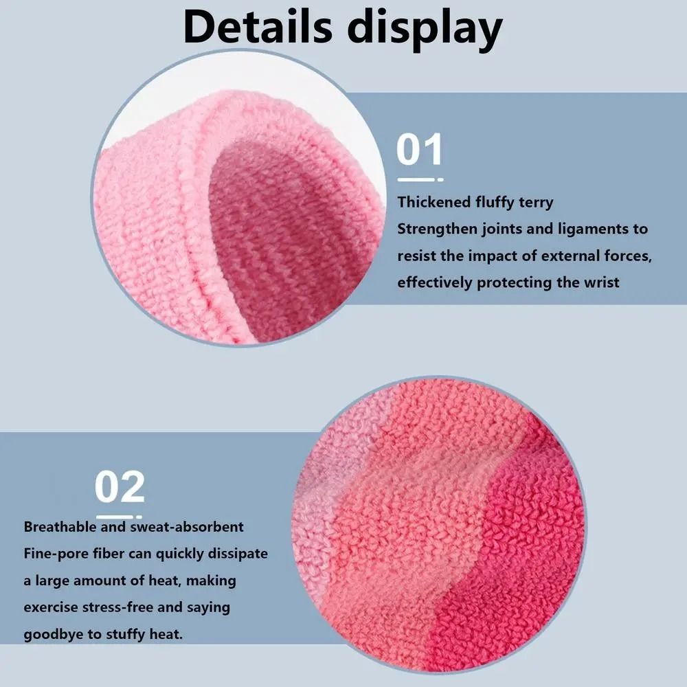 Wristband Pair Sweat - 2 adet/çift Renkli Tenis Bileklik Elastik