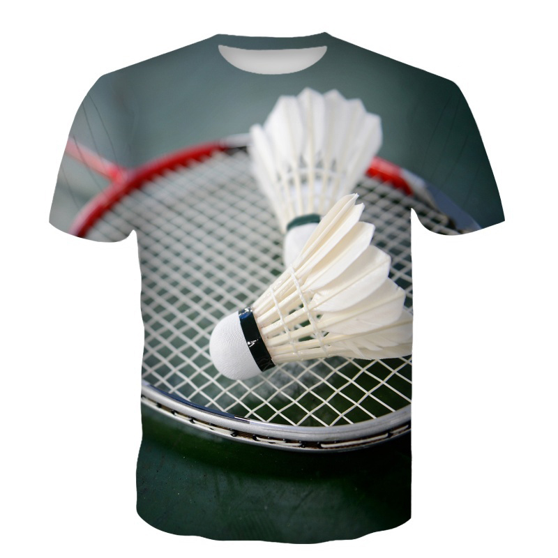 Badminton T-Shirt Raketle 3D B - Badminton Aesthetic incelemesi ve fiyatı